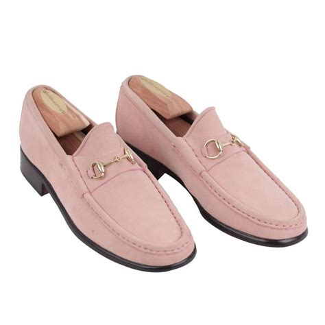 pink loafers gucci|pink suede Gucci loafers.